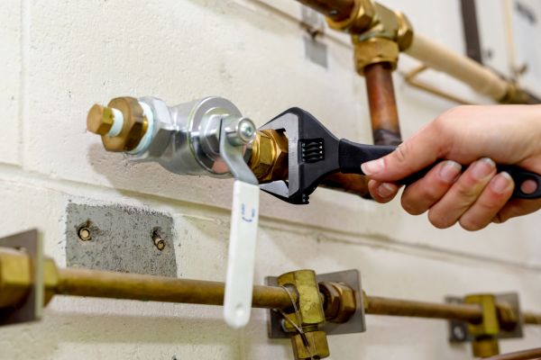 Exterior Gas Line Fitting
